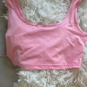 shein solid pink tank